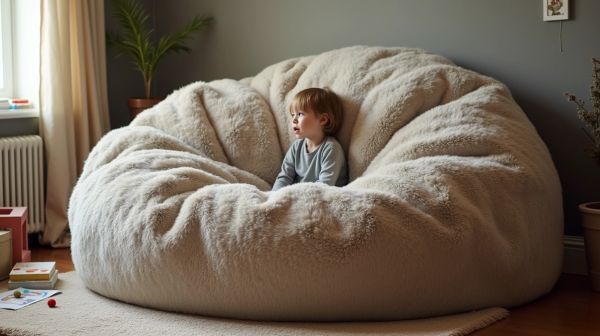Pourquoi les enfants désertent le canapé dès qu'il y a un pouf XXL